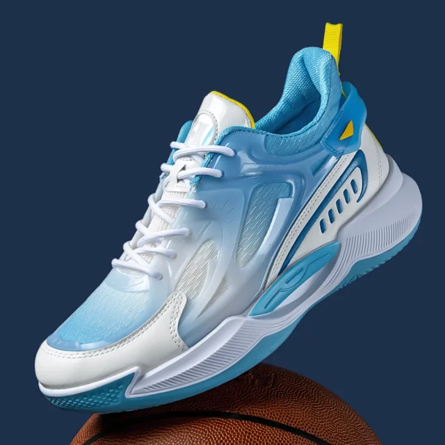 ForeignTrade Men's Knit Basketball Shoes Low-Cut Detail