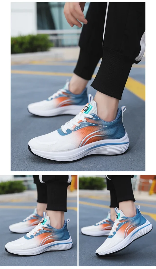 Unisex Spring Breathable Low-Top Flyknit Sneakers Detail