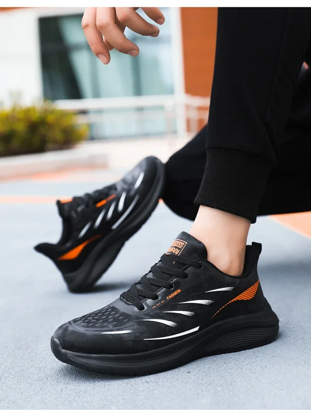 Men's Fashion Leather Low-Top Runners Detail