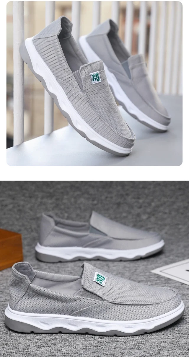 Men's Old Beijing Mesh Cloth Shoes Detail
