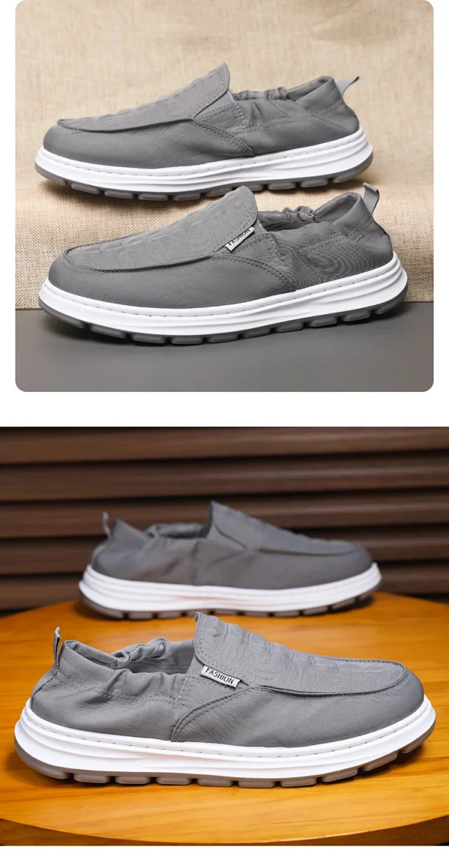 Old Beijing Men's Slip-on Canvas Shoes Detail