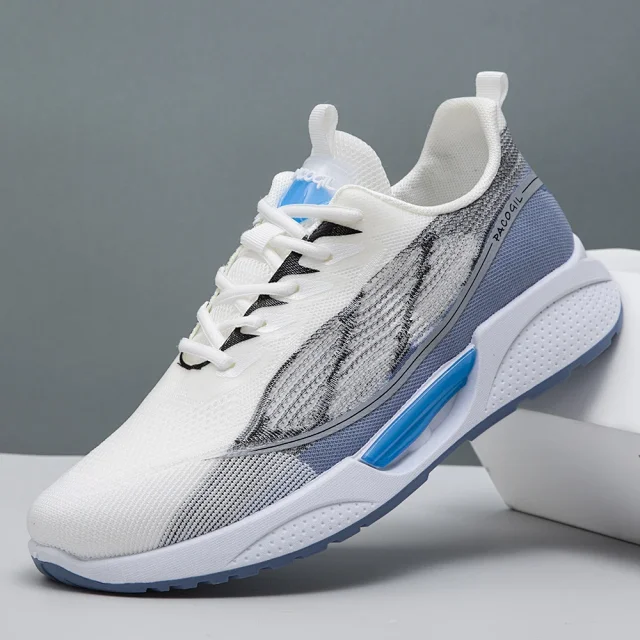 Youth Unisex Mesh Breathable Sport White Sneakers Detail