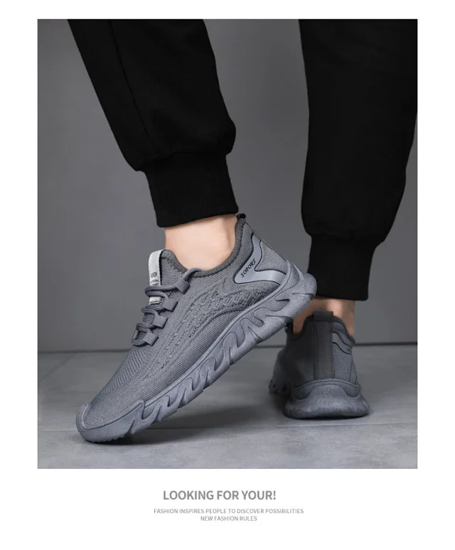New Men's Lightweight Mesh Casual Sneakers Detail