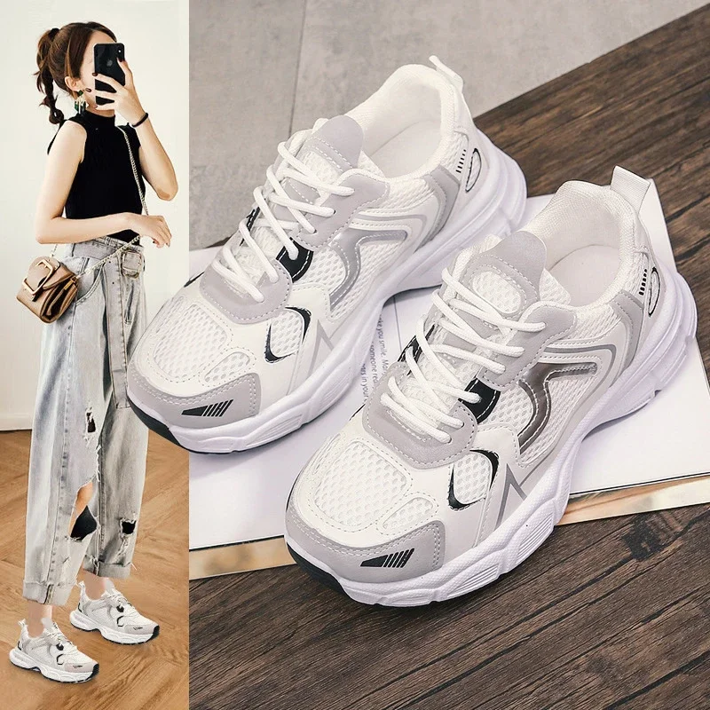 Parisian Dad Sneakers Women's Breathable Mesh
