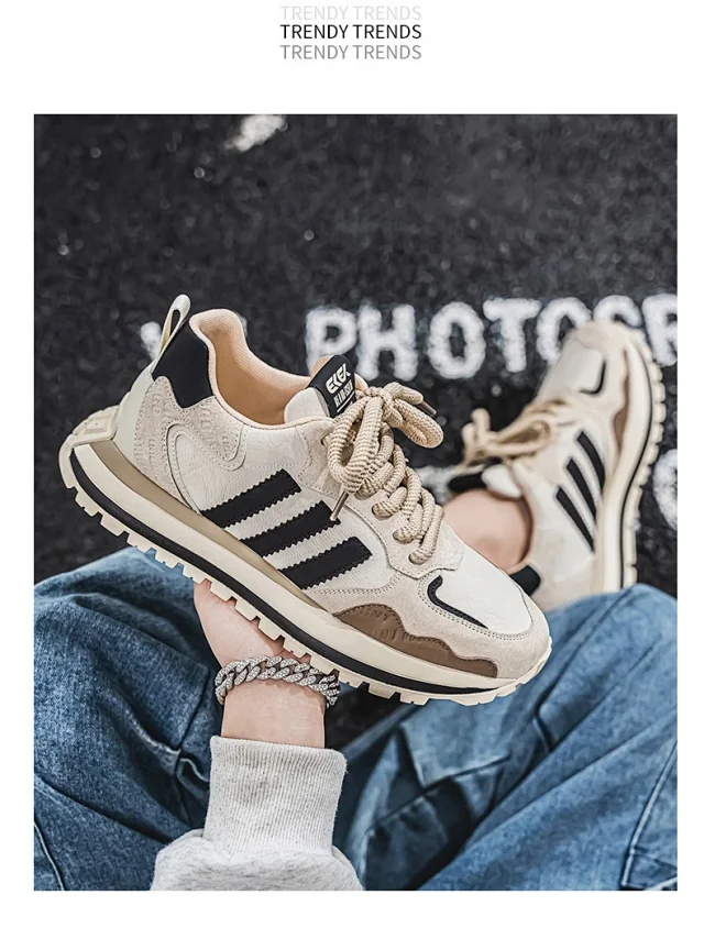 2025 Men's Spring Leather Dad Sneakers Detail