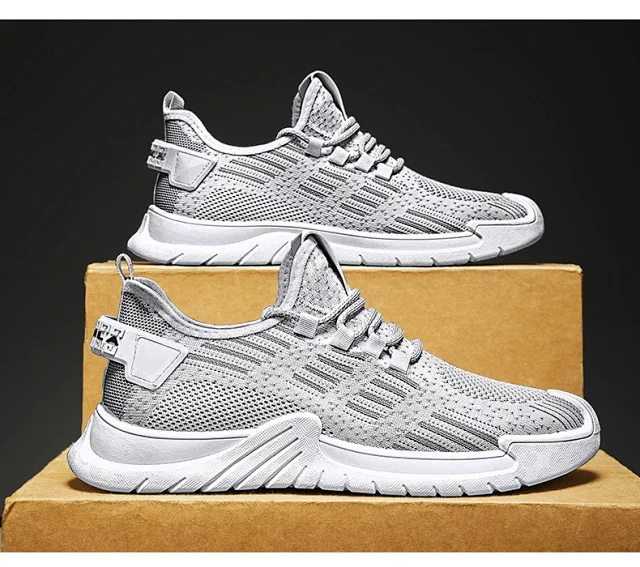 Men's Flyknit Mesh Lightweight Running Shoes Detail