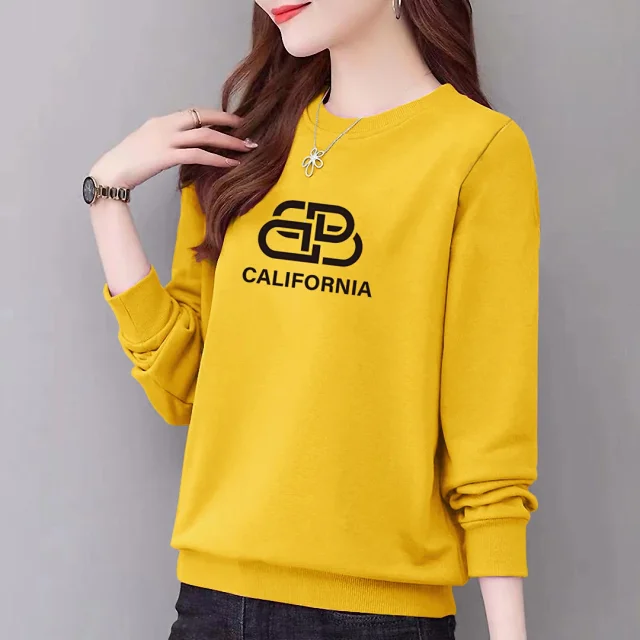 Women's Cozy Hoodie Slim Fit Print Detail