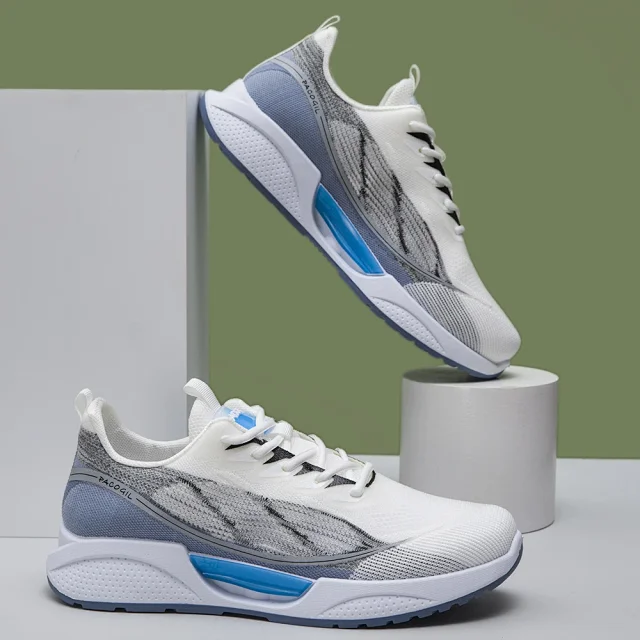 Youth Unisex Mesh Breathable Sport White Sneakers Detail