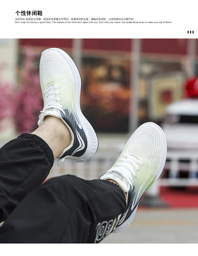 2025 Men's Lace-up Breathable Mesh Athleisure Sneakers Detail