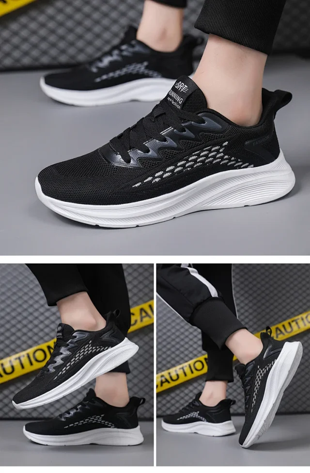 Men's Flyknit Breathable Casual Sneakers Detail