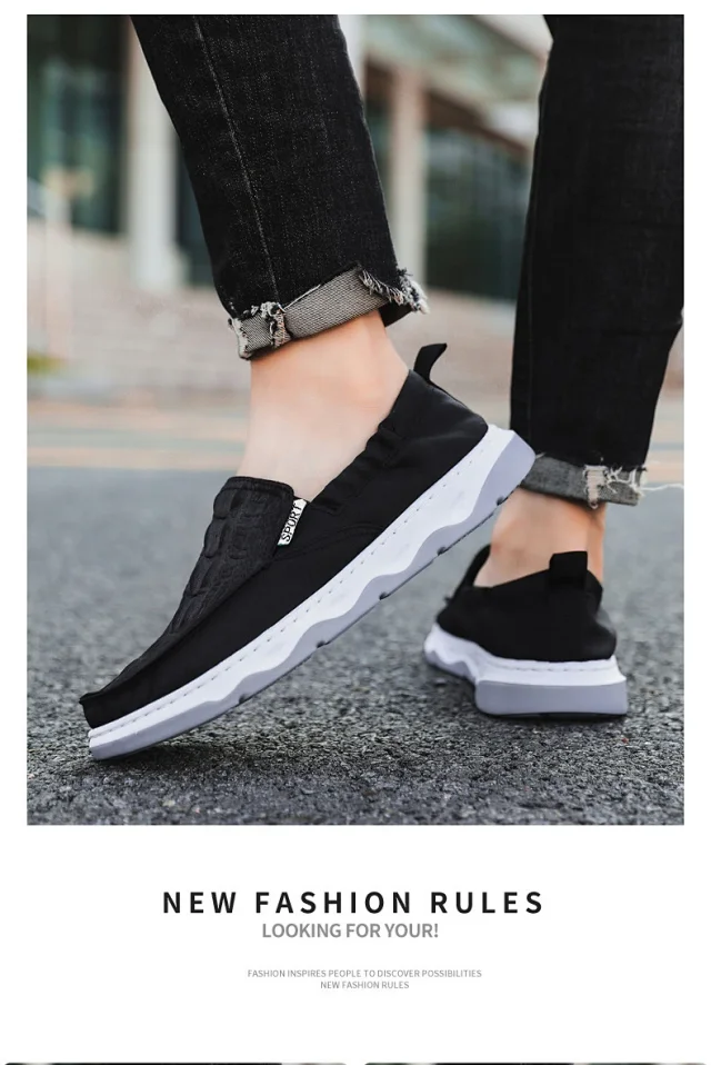 Old Beijing Men's Cool Slip-On Shoes Detail