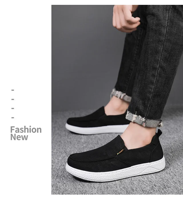 Men's Comfortable Slip-On Canvas Shoes Detail