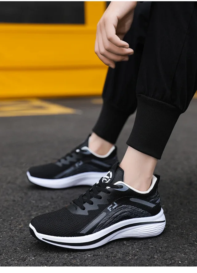 Men's Breathable Lift Knit Walking Shoes Detail