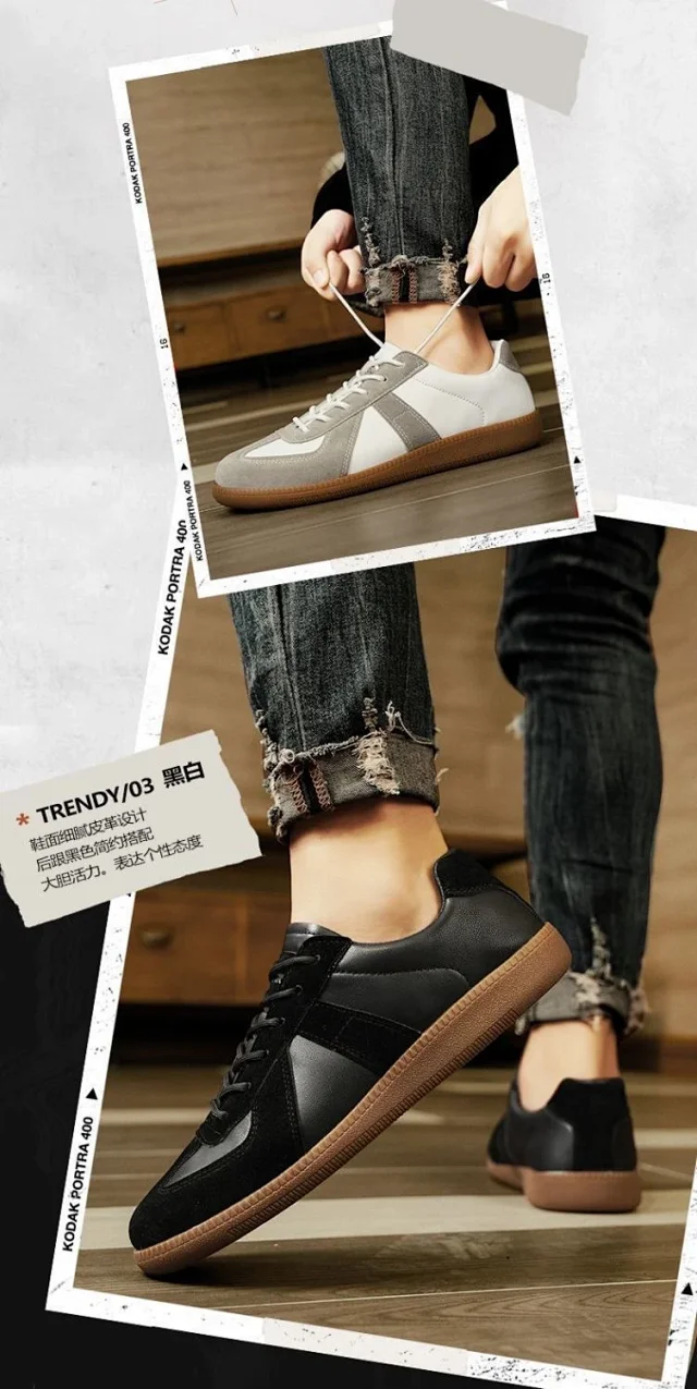 Spring Retro Unisex Low-Top Derby Sneakers Detail