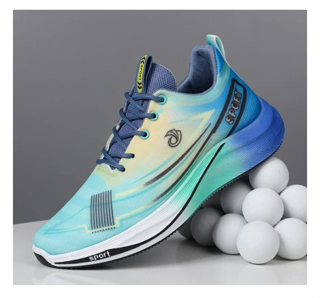 Breathable Knit Men's Cushioned Running Shoes 2025 Detail