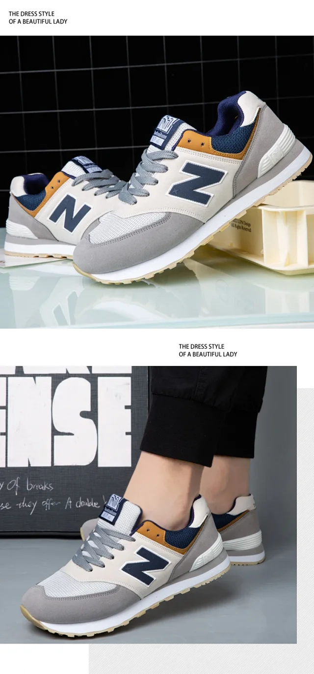 New Balance 574 Forrest Gump His Hers Wide Detail