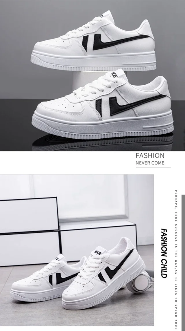 Breathable Unisex Two-Stripe School Plimsolls (Korean Style) Detail