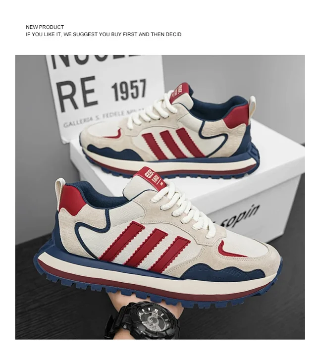 2025 Men's Spring Leather Dad Sneakers Detail