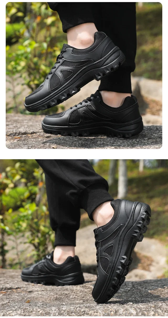 Men's Breathable Hiking Shoes Waterproof Chunky Sole Detail