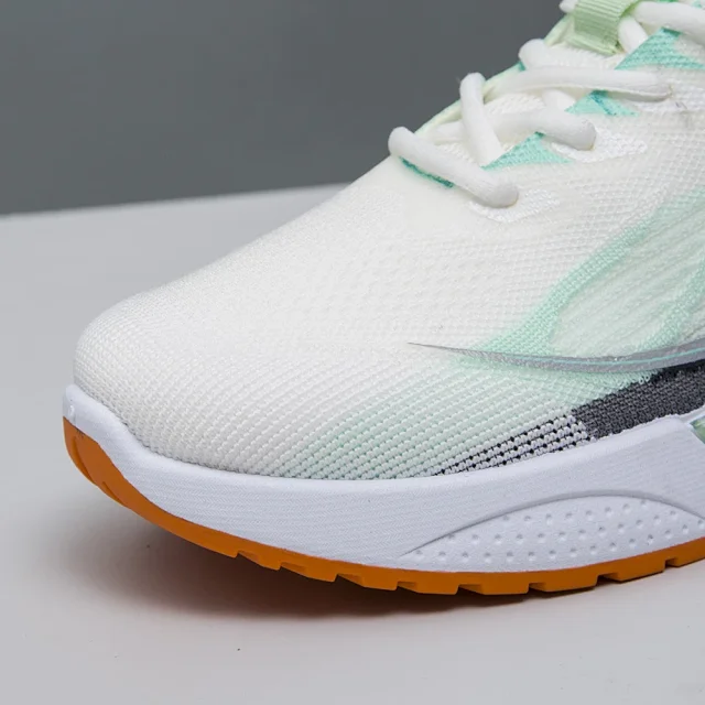 Youth Unisex Mesh Breathable Sport White Sneakers Detail
