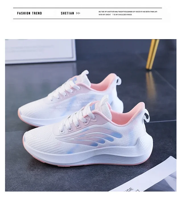 Korean Women's Mesh Lift Summer Sneakers Detail