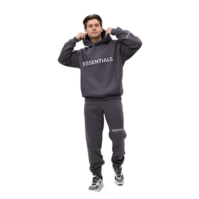 FER Essentials Logo Print Hoodie Set Detail