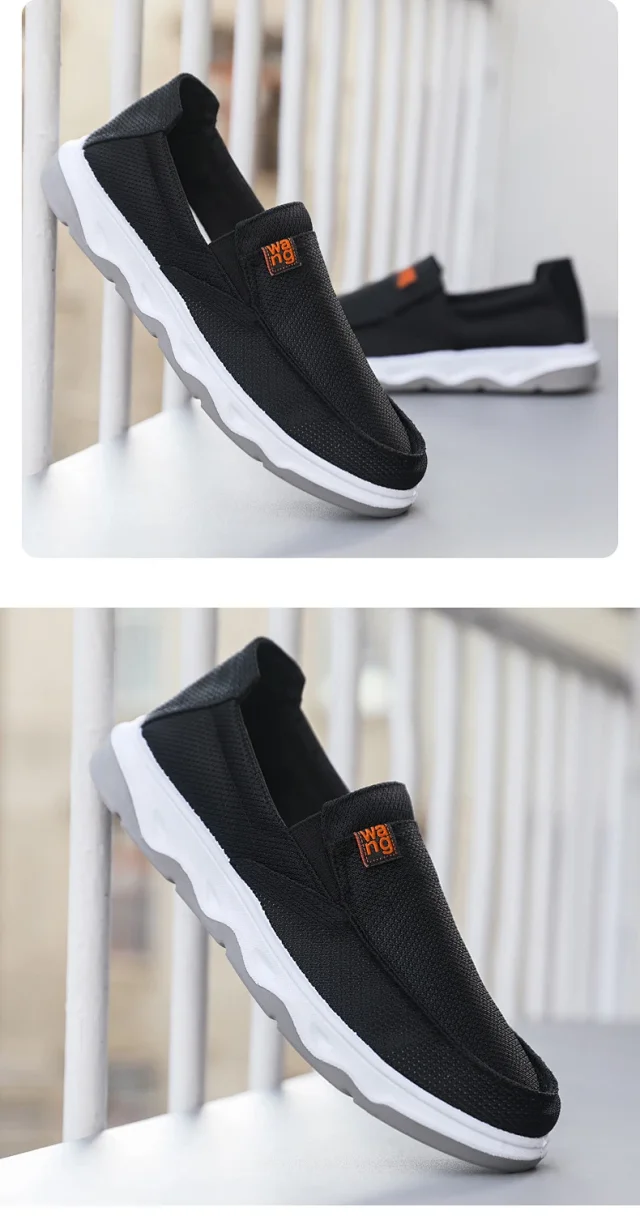 Men's Old Beijing Mesh Cloth Shoes Detail