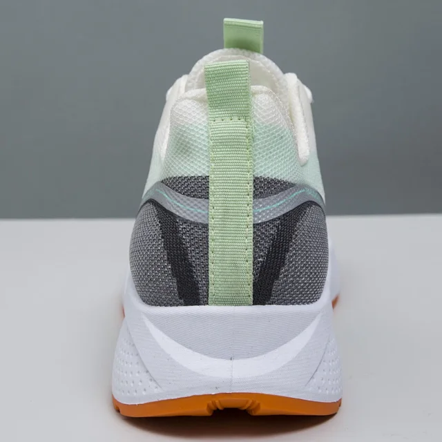 Youth Unisex Mesh Breathable Sport White Sneakers Detail