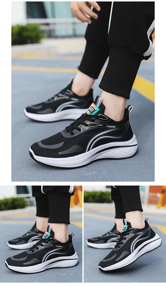 Unisex Spring Breathable Low-Top Flyknit Sneakers Detail