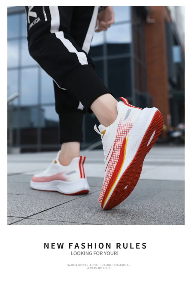Summer Men's Breathable Mesh K-Style Sneakers Detail