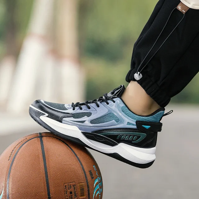 ForeignTrade Men's Knit Basketball Shoes Low-Cut Detail