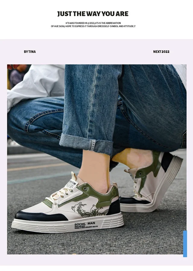 Men's Casual Fall Sneakers Lightweight Breathable Detail