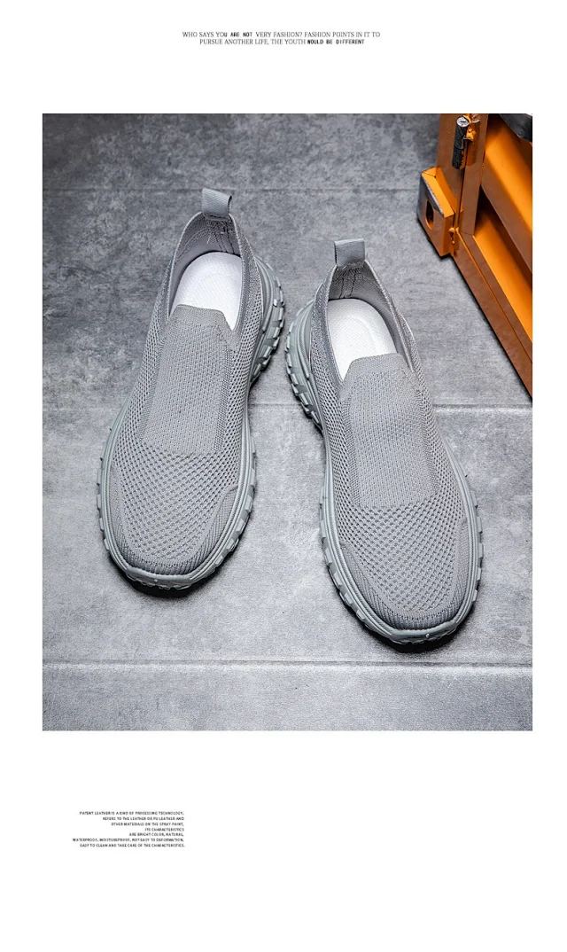 Men's Spring Slip-On Mesh Platform Shoes Detail