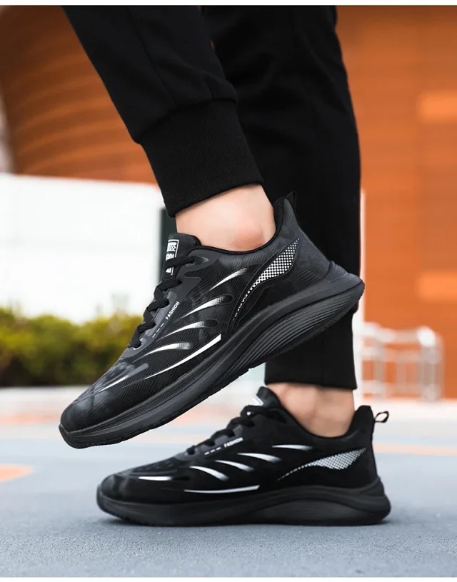 Men's Fashion Leather Low-Top Runners Detail