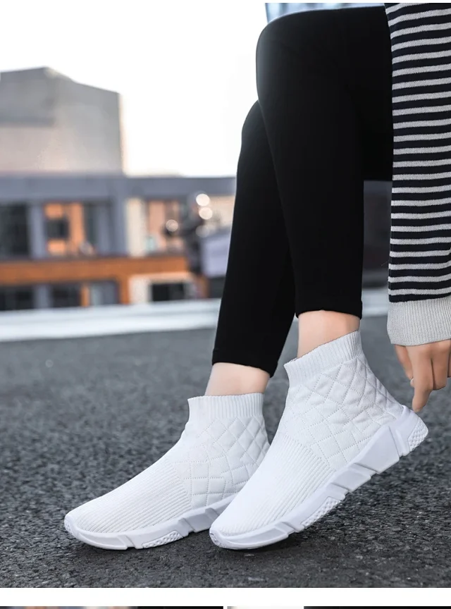 Couple Knitted Slip-on Breathable Loafers Detail