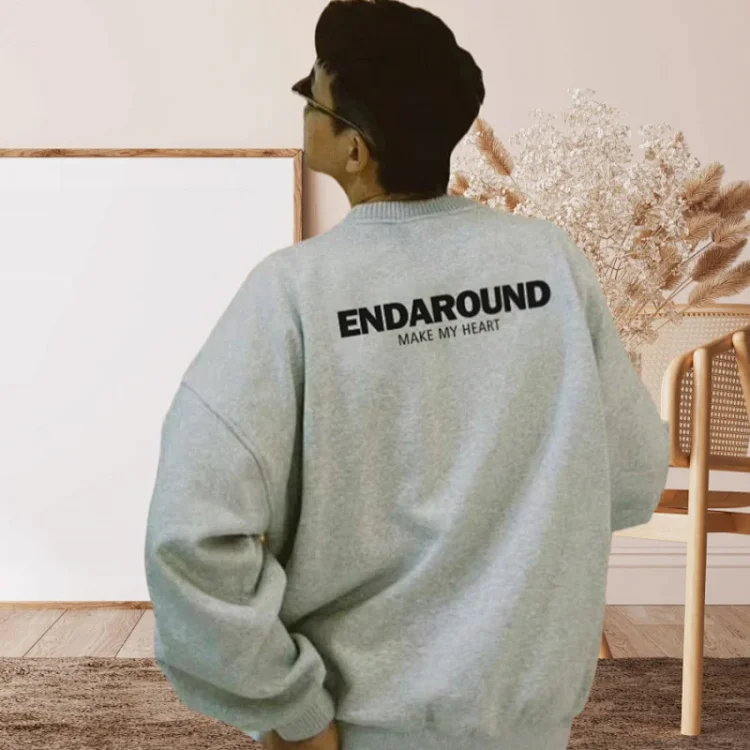 Men's New 2025 Grey Crewneck Sweatshirt