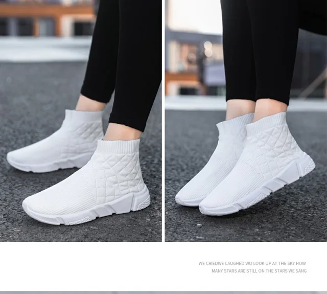 Couple Knitted Slip-on Breathable Loafers Detail