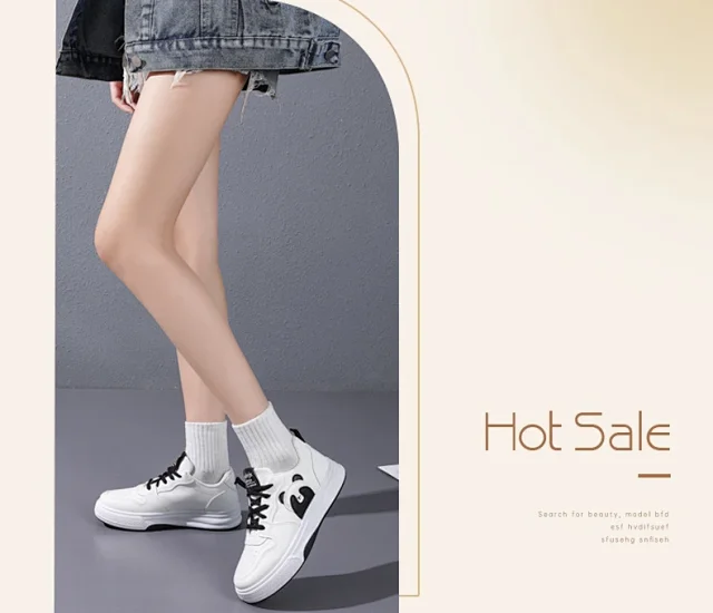 2025 Women's White Sneakers Lightweight Versatile Casual Detail