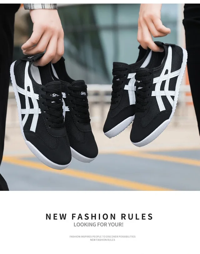 New Unisex White Mesh Sneakers Detail