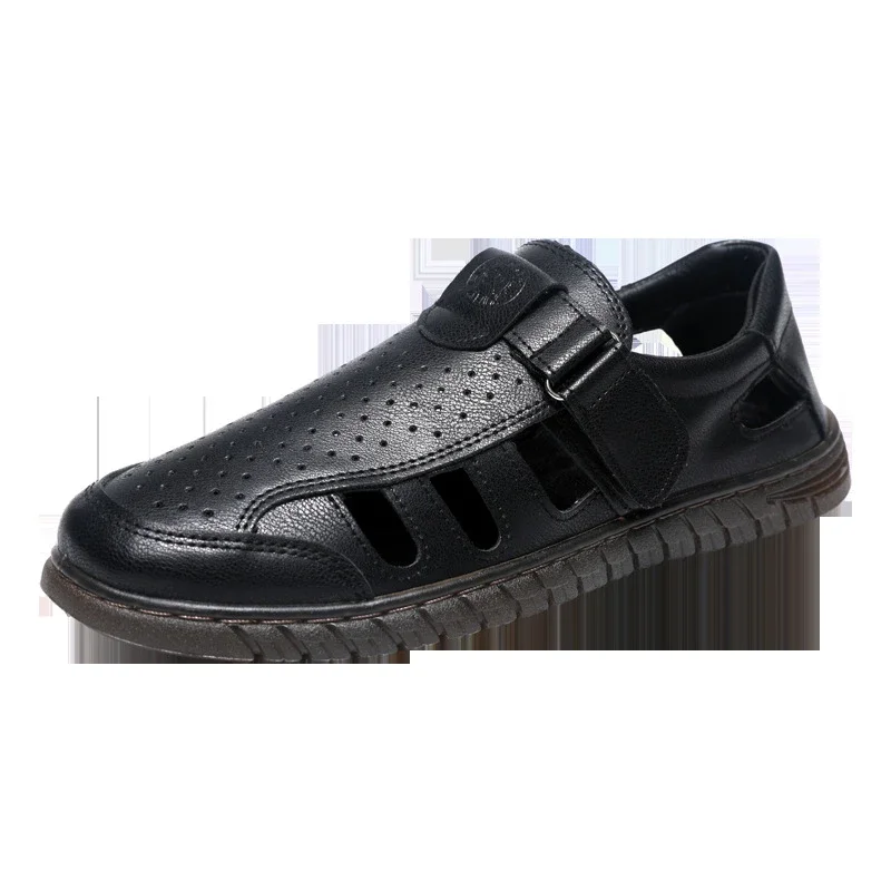 Men's Leather Breathable Dad Sandals Flex Sole