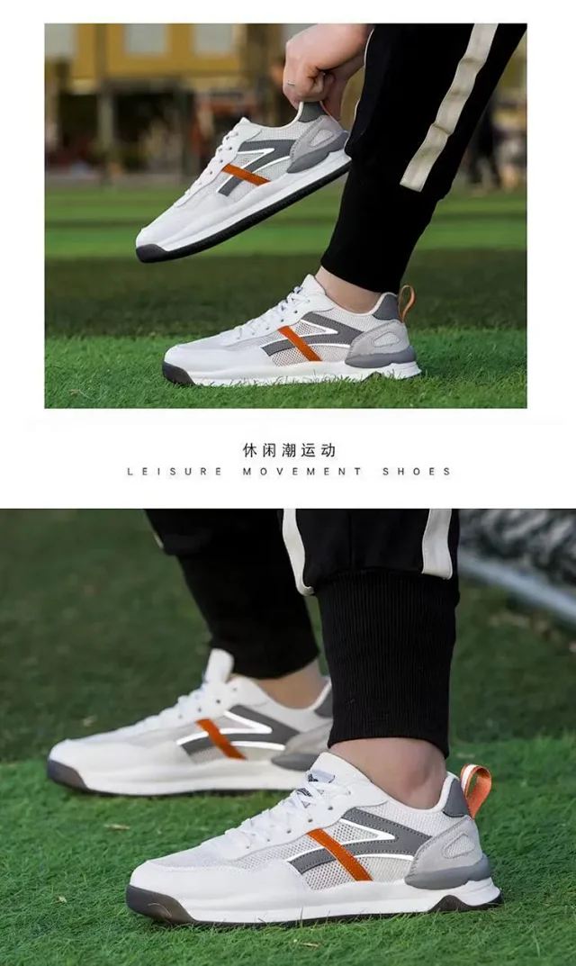 Men's Breathable Flyknit Running Sneakers Detail