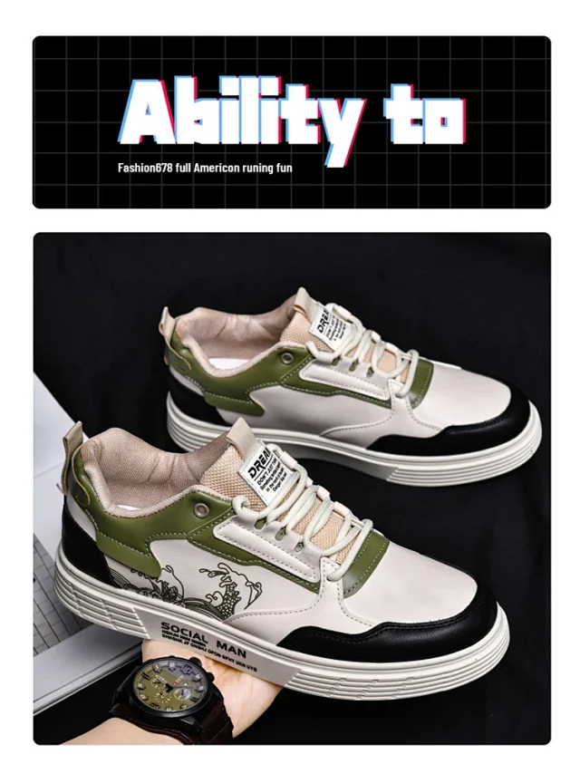 Men's Casual Fall Sneakers Lightweight Breathable Detail