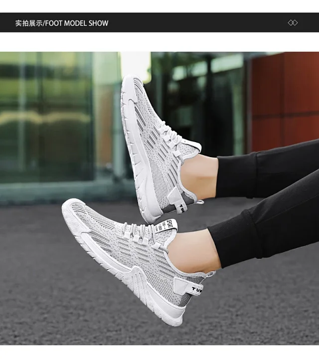 Men's Flyknit Mesh Lightweight Running Shoes Detail