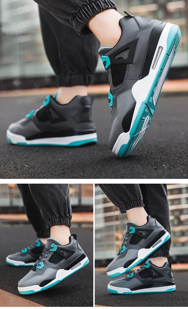 Men's Lightweight Lace-Up Comfort Basketball Shoes Detail