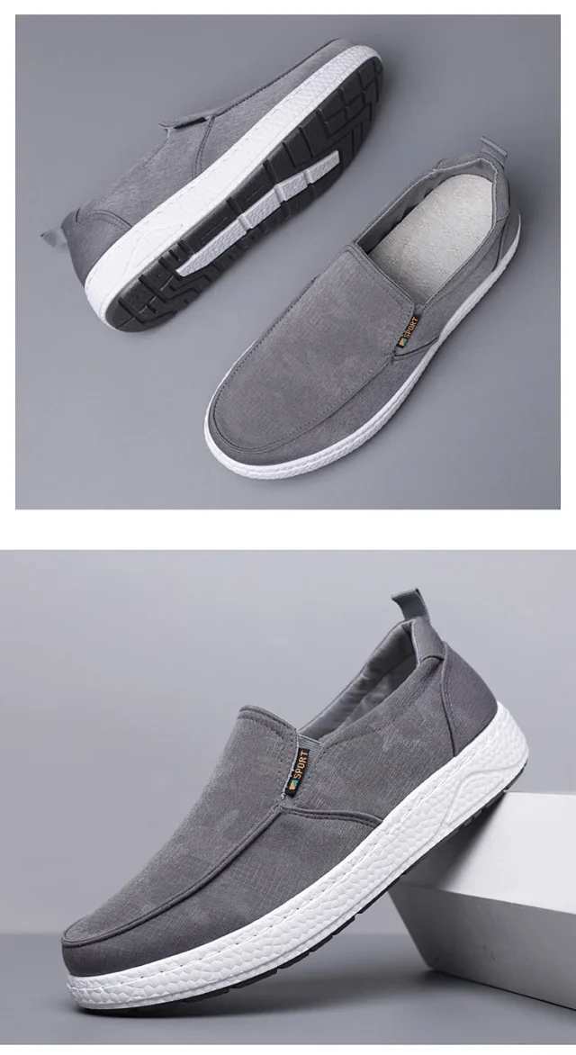Men's Comfortable Slip-On Canvas Shoes Detail