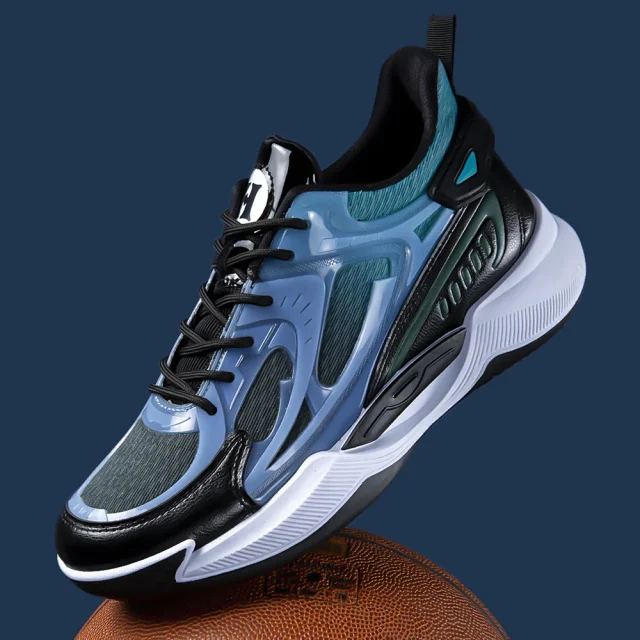 ForeignTrade Men's Knit Basketball Shoes Low-Cut Detail