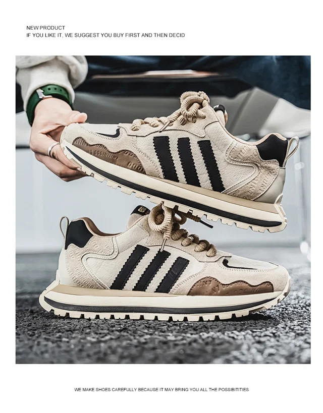 2025 Men's Spring Leather Dad Sneakers Detail