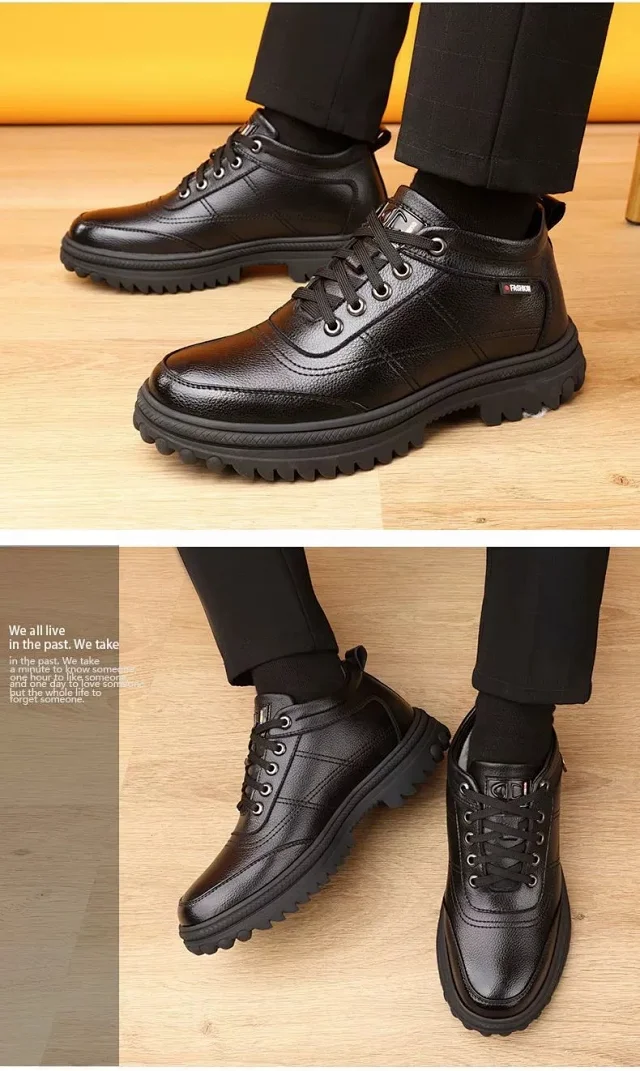 Men's Winter Thermal Plush Martins Boots Detail
