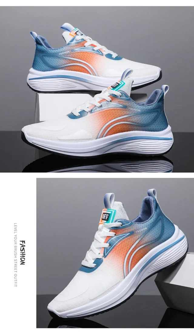 Unisex Spring Breathable Low-Top Flyknit Sneakers Detail
