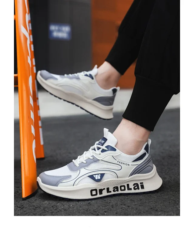 Men's 2025 Dad Sneakers Anti-Odor Mesh Detail